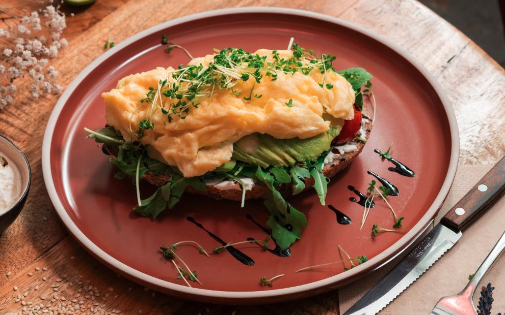Avocado and Grained Cream Cheese